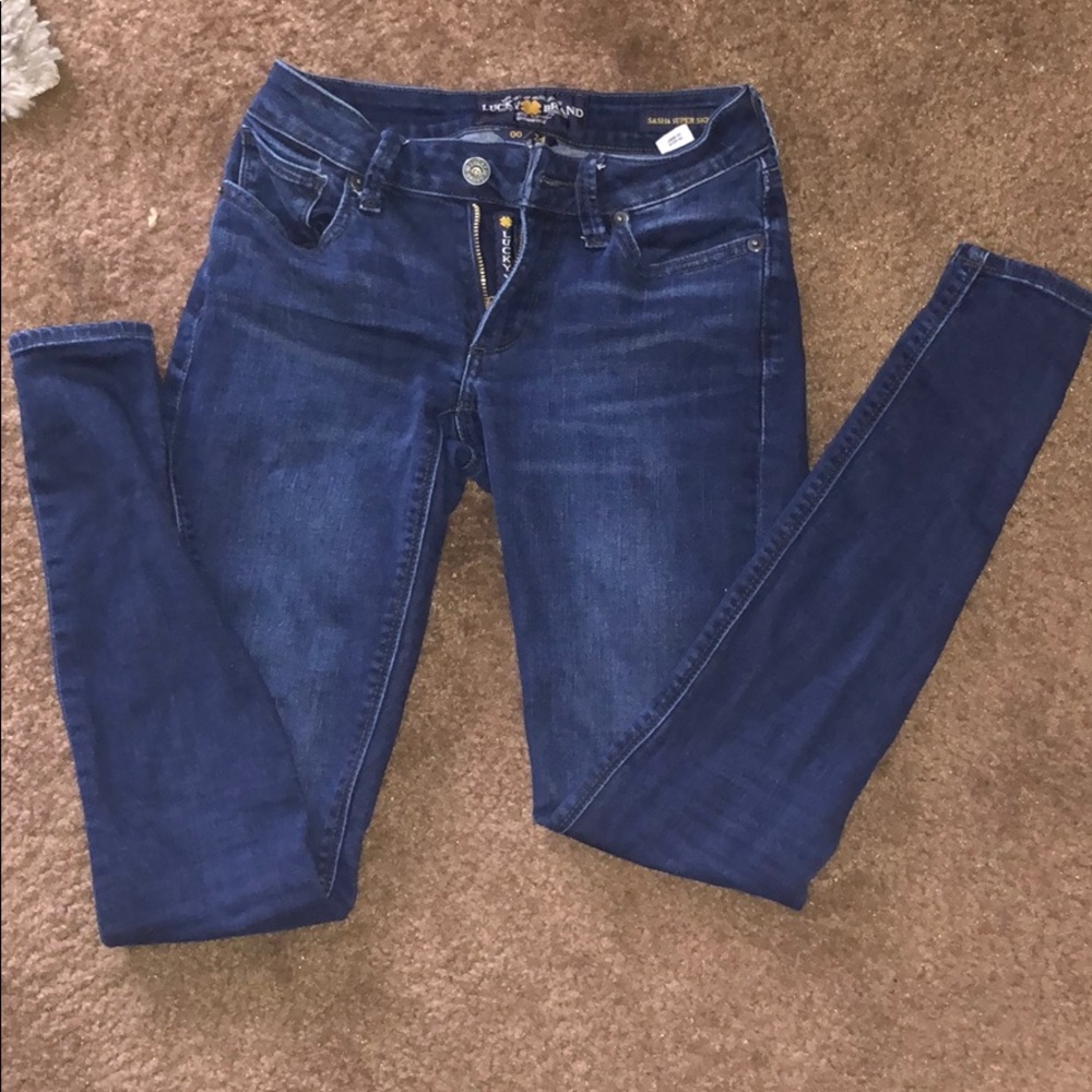 Dark wash lucky brand skinny jeans
